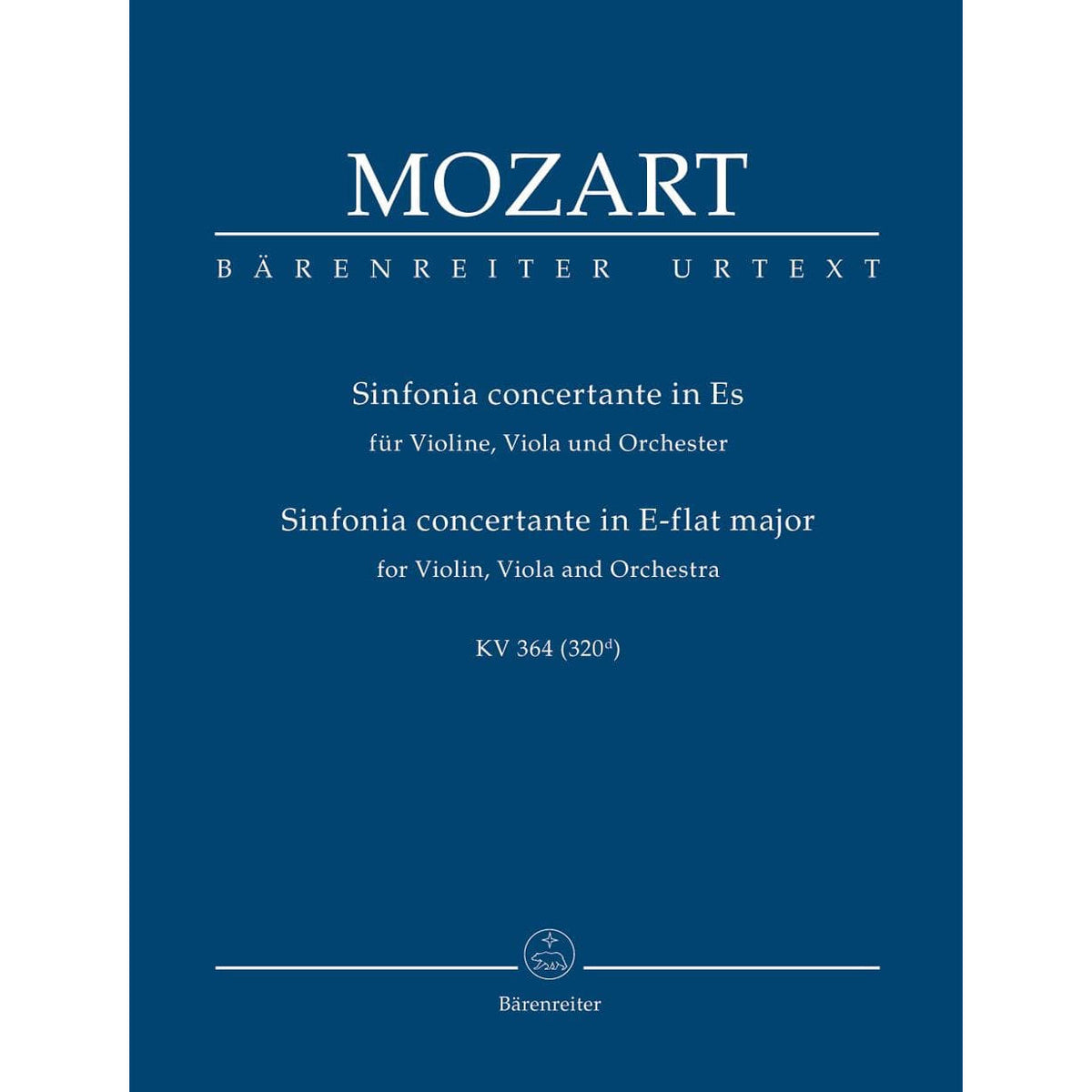 Mozart, WA - Sinfonia Concertante in E-flat Major for Violin, Viola, and Orchestra, K 364 - Study Score - Barenreiter URTEXT