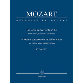 Mozart, WA - Sinfonia Concertante in E-flat Major for Violin, Viola, and Orchestra, K 364 - Study Score - Barenreiter URTEXT