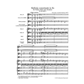 Mozart, WA - Sinfonia Concertante in E-flat Major for Violin, Viola, and Orchestra, K 364 - Study Score - Barenreiter URTEXT