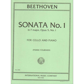 Beethoven, Ludwig - Sonata No 1 in F Major Op 5 for Cello and Piano - Arranged by Fournier - International Edition