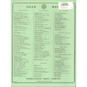 Beethoven, Ludwig - Sonata No 1 in F Major Op 5 for Cello and Piano - Arranged by Fournier - International Edition