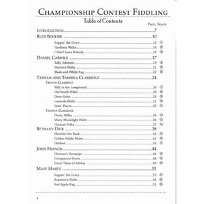 Championship Contest Fiddling: 44 Transcriptions from 15 Championship Rounds - Violin & Online Audio Play-Along - edited by Nate Olson - published by Mel Bay