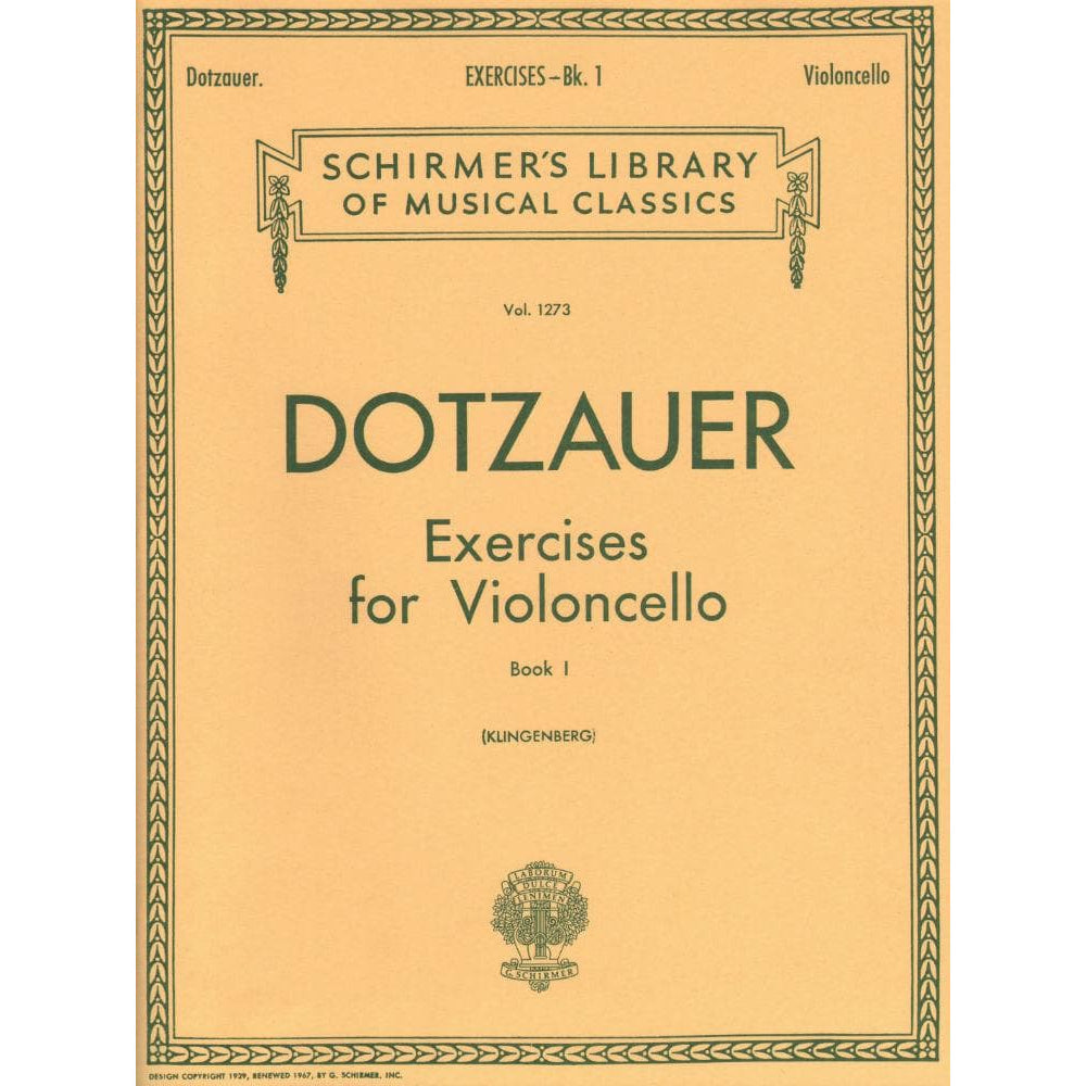 Dotzauer, J Friedrich - Exercises for Violoncello, Book 1 (Nos 1-34) - Cello solo - edited by Johannes Klingenberg - Schirmer Edition