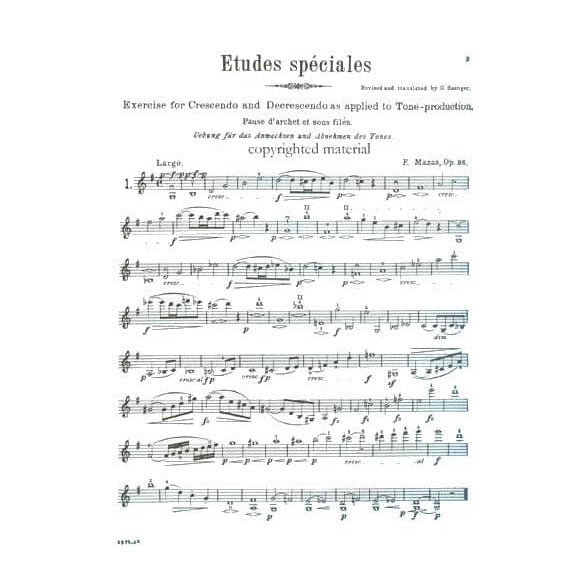 Mazas, JF - 75 Melodious and Progressive Etudes, Op 36 Book 1 - Violin - edited by Saenger - Carl Fischer