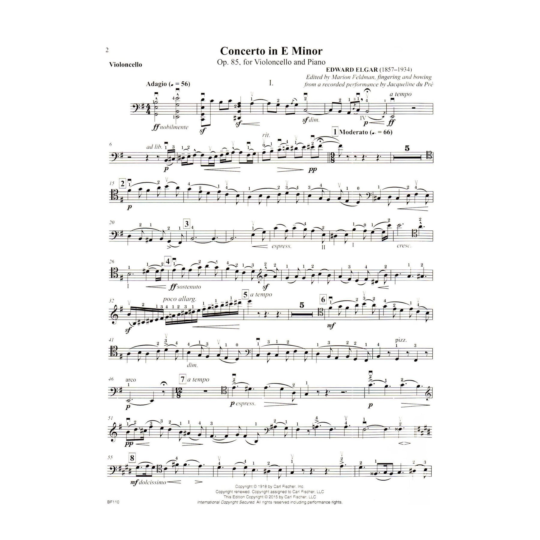Jacqueline du Pre - The du Pre Legacy - Seven Solos for Cello and Piano - Carl Fischer
