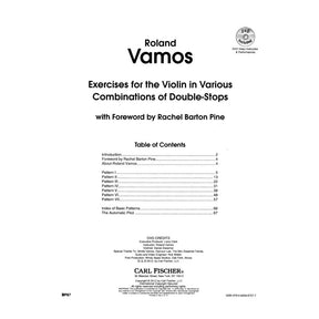 Vamos, Roland - Exercises for the Violin in Various Combinations of Double-Stops -  Carl Fischer Edition