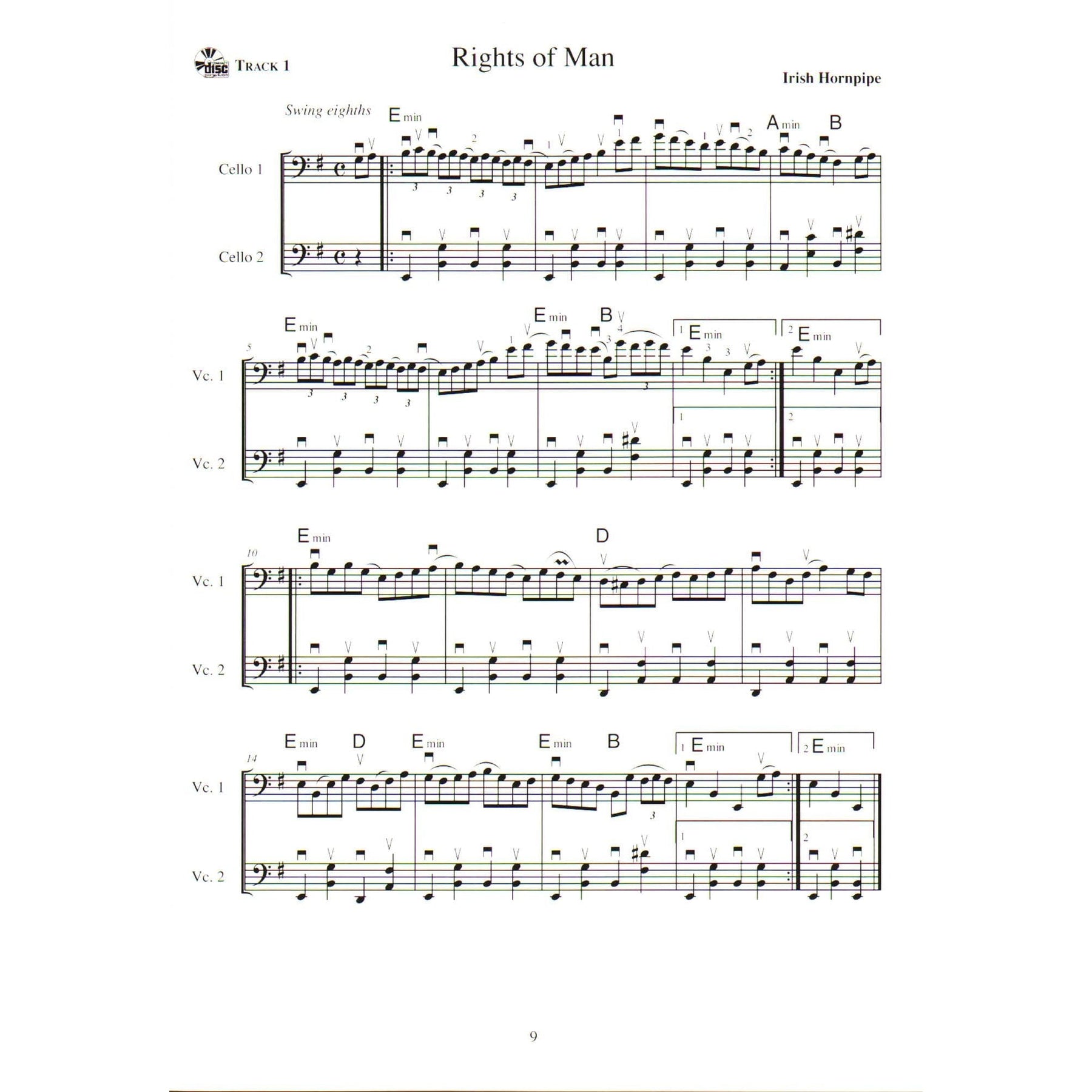 Bratt, Renata - Celtic Grooves for Two Cellos: 47 Irish and Scottish Tunes - Book/Online Audio - Mel Bay Publications