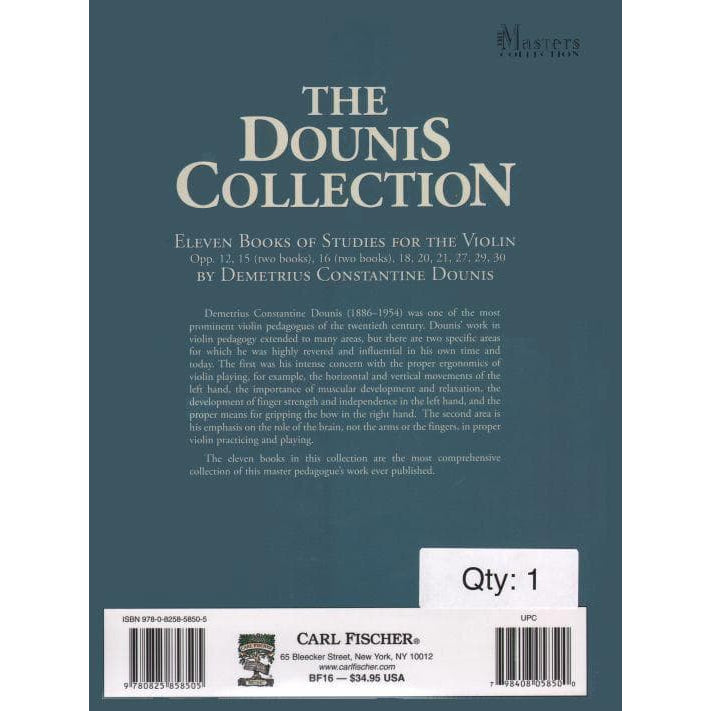 Dounis, Demetrius Constantine - The Dounis Collection: Eleven Books of Studies for the Violin - Carl Fischer Edition