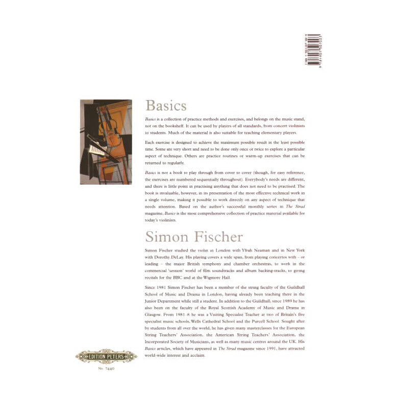 Fischer, Simon - Basics: 300 Exercises and Practice Routines for the Violin - Edition Peters