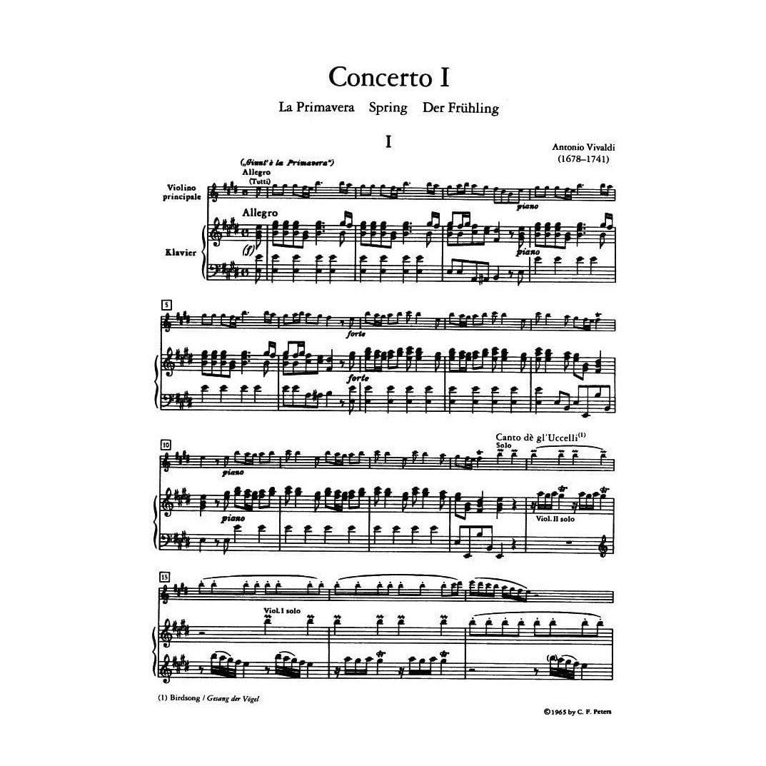 Vivaldi, Antonio - The Four Seasons: 4 Concertos for Violin and Orchestra (Complete) - Violin and Piano - Peters