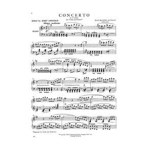 Accolay, JB - Concerto No 1 in a minor for Violin - Arranged by Josef Gingold - International Edition