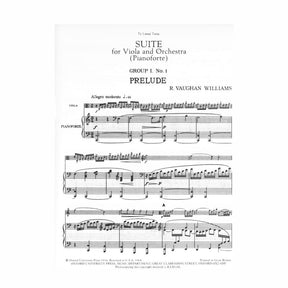 Vaughan Williams, Ralph - Suite For Viola and Piano Published by Oxford University Press