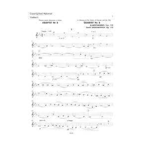 Shostakovich, Dmitri - String Quartet No 8 in c minor, Op 110 - Set of Parts - DSCH Edition