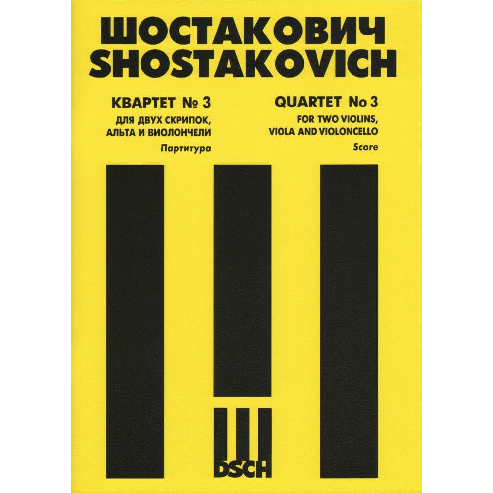 Shostakovich, Dmitri - Quartet No 3 in F, Op 73 Score Published by DSCH