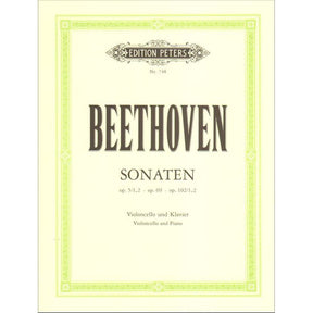 Beethoven, Ludwig - Sonatas Op 5 - 69 -102 for Cello and Piano - Arranged by Schulz - Peters Edition