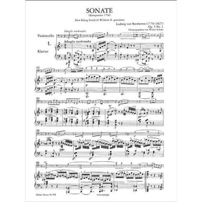 Beethoven, Ludwig - Sonatas Op 5 - 69 -102 for Cello and Piano - Arranged by Schulz - Peters Edition
