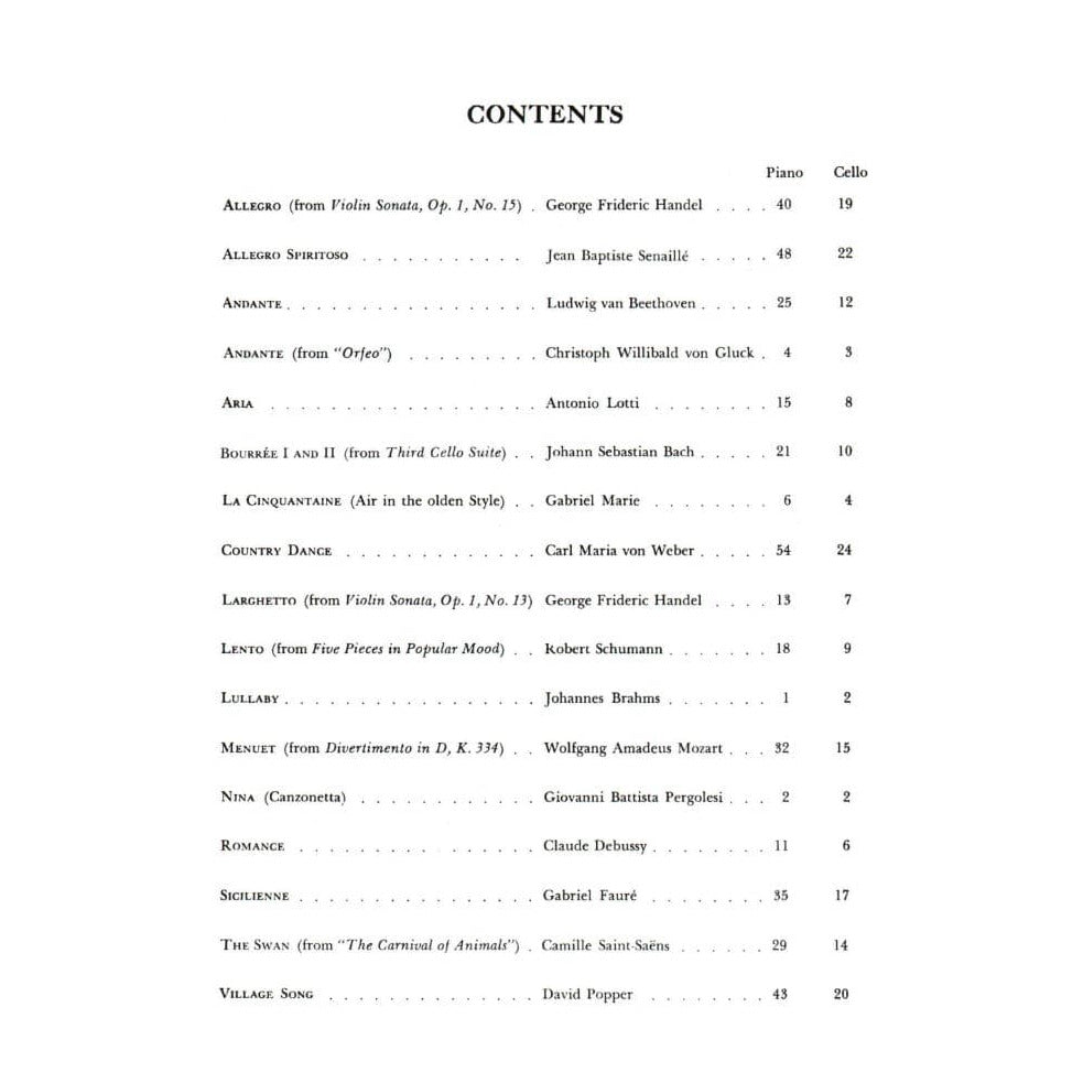 Deri, Otto - Solos for the Cello Player - Cello and Piano - Schirmer Edition
