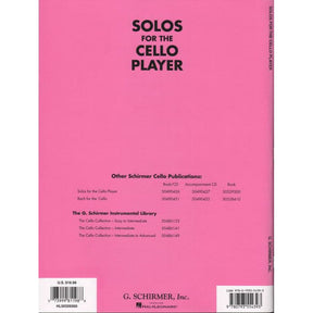 Deri, Otto - Solos for the Cello Player - Cello and Piano - Schirmer Edition