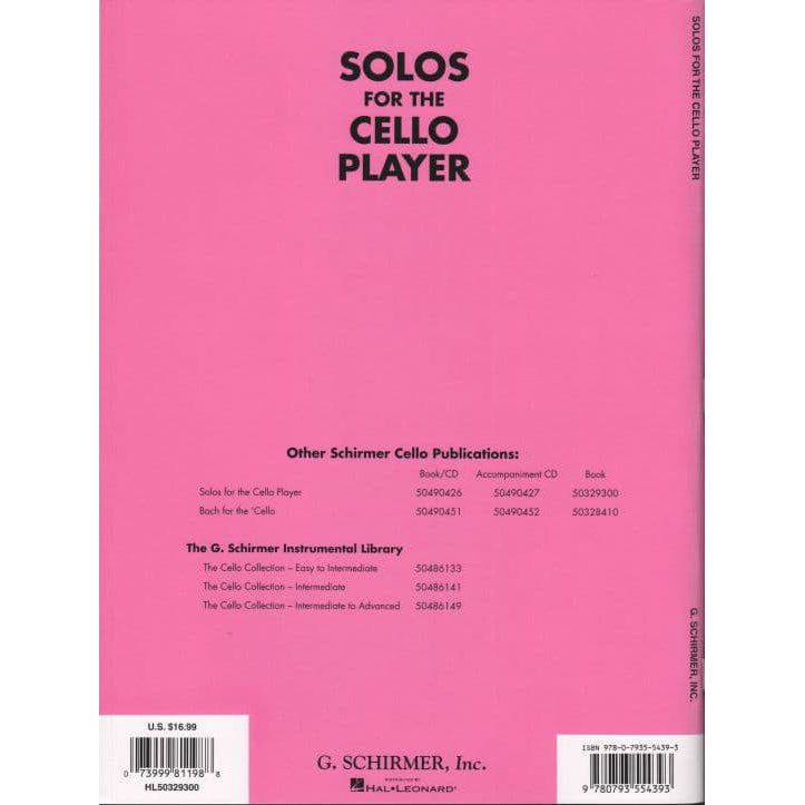 Deri, Otto - Solos for the Cello Player - Cello and Piano - Schirmer Edition
