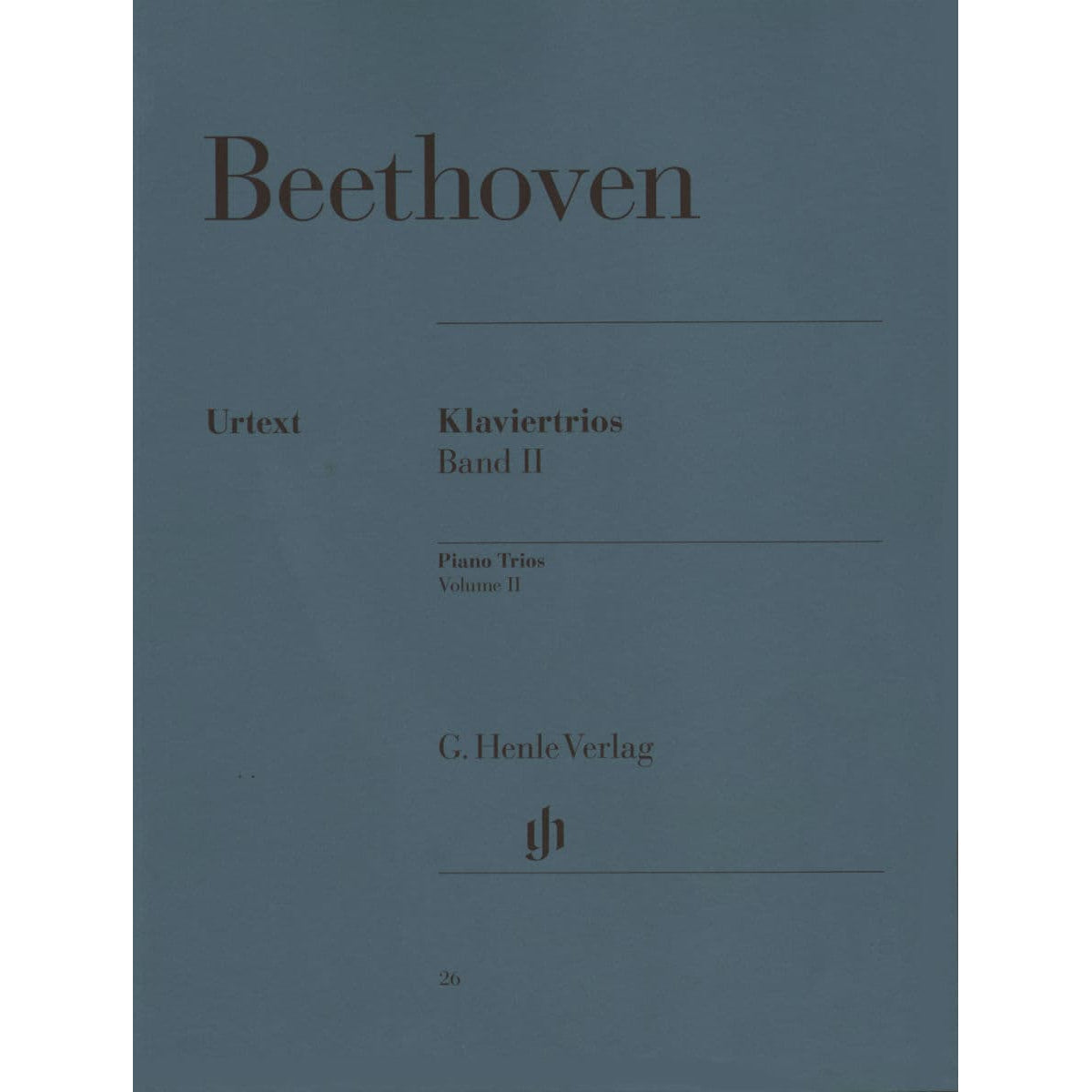 Beethoven, Ludwig - Piano Trios Volume 2 for Violin, Cello and Piano - Henle Verlag URTEXT Edition