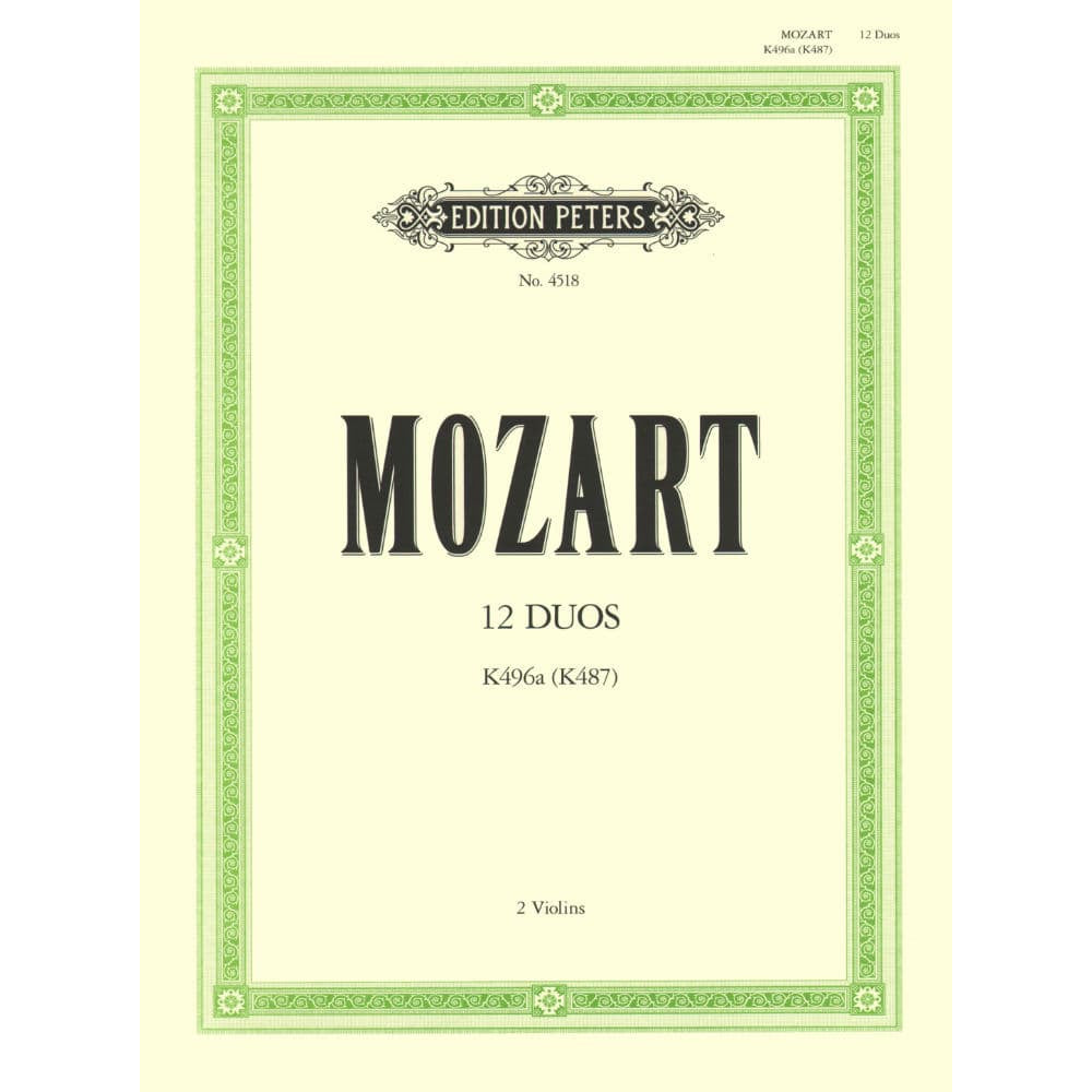 Mozart, WA - 12 Easy Duets, K 487 - Two Violins - edited by Irmgard Engels - Edition Peters