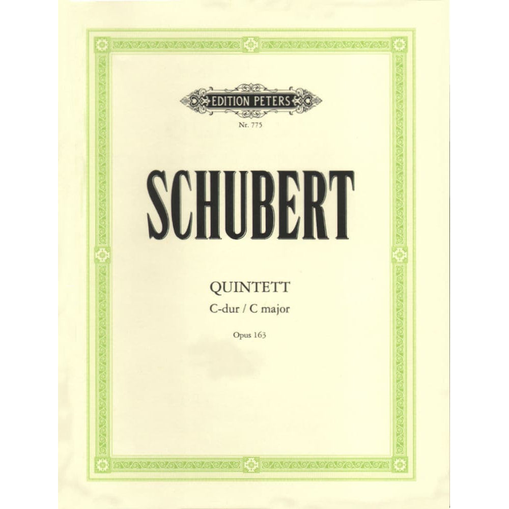 Schubert, Franz - Quintet In C Major, Op 163, D 956 - PARTS ONLY - Peters Edition