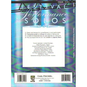 Festival Performance Solos, Volume 1 - Violin part - Carl Fischer Edition