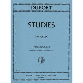 Duport, Jean-Louis - 21 Studies, Complete - Cello solo - edited by Pierre Fournier - International Edition