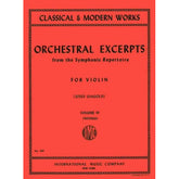 Orchestral Excerpts, Volume 3 - Violin - edited by Josef Gingold - International Music Company