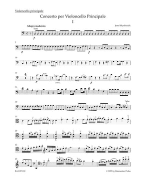 Mysliveček, Josef - Cello Concerto in C Major - Cello and Piano - edited by Spurný - Barenreiter Urtext
