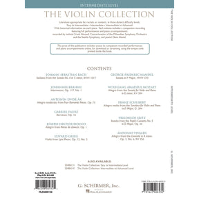 The Violin Collection 11 Pieces by 11 Composers - Violin and Piano, with Accompaniment CD - published by G Schirmer