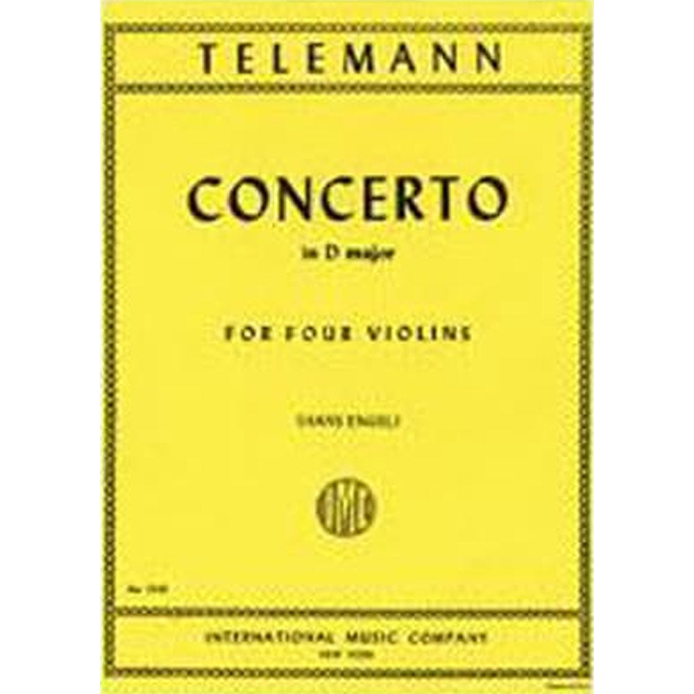 Telemann, Georg Philipp - Concerto in D Major, TWV 40:202 For Violin and Piano Published by International Music Company