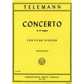 Telemann, Georg Philipp - Concerto in D Major, TWV 40:202 For Violin and Piano Published by International Music Company