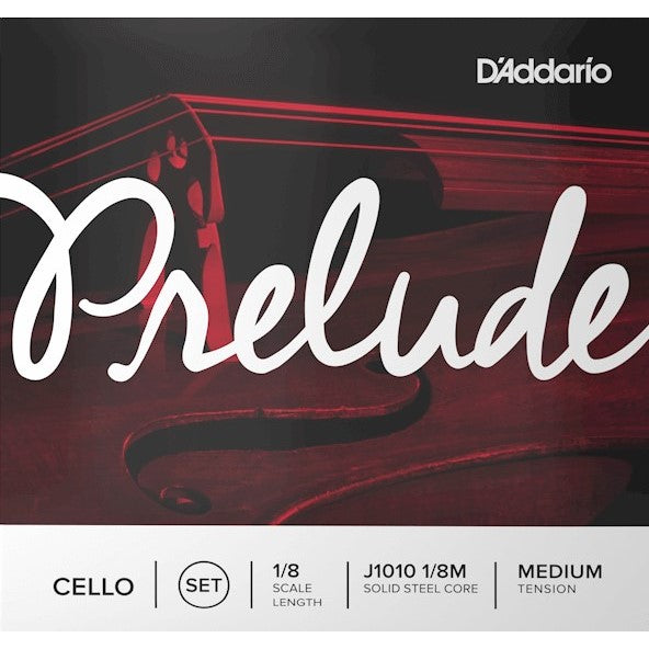 D'Addario Prelude Cello String Set - 1/8 Size - Medium Gauge
