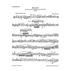 Schumann, Robert - Cello Concerto in a minor, op. 129 for Cello and Piano - Barenreiter Urtext