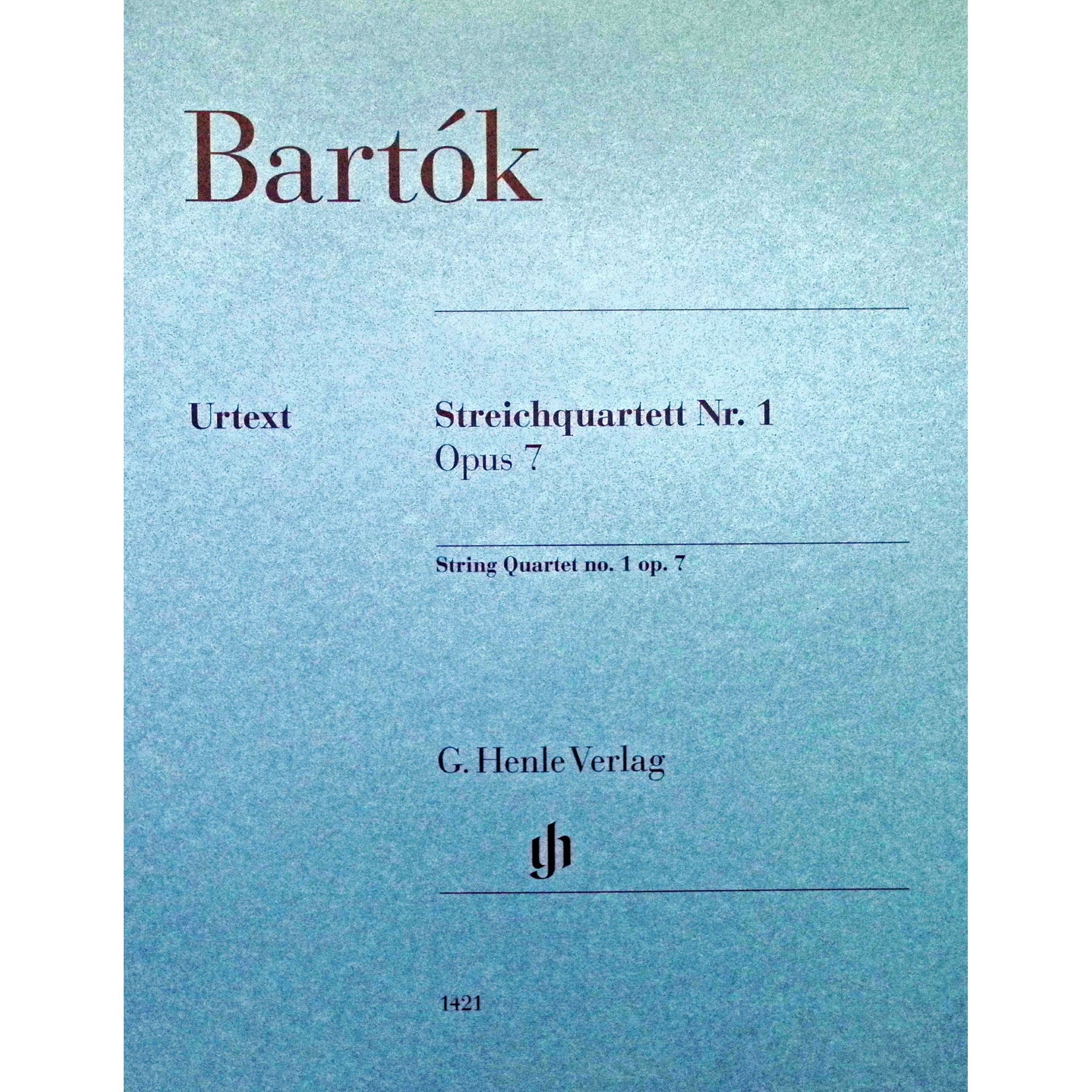 Bartok, Bela - String Quartet no. 1 op. 7 - Edited by Somfai - G. Henle Verlag