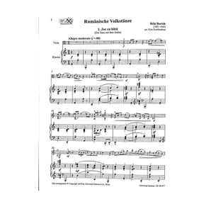 Bartok, Bela - Rumänische Volkstänze for Viola and Piano