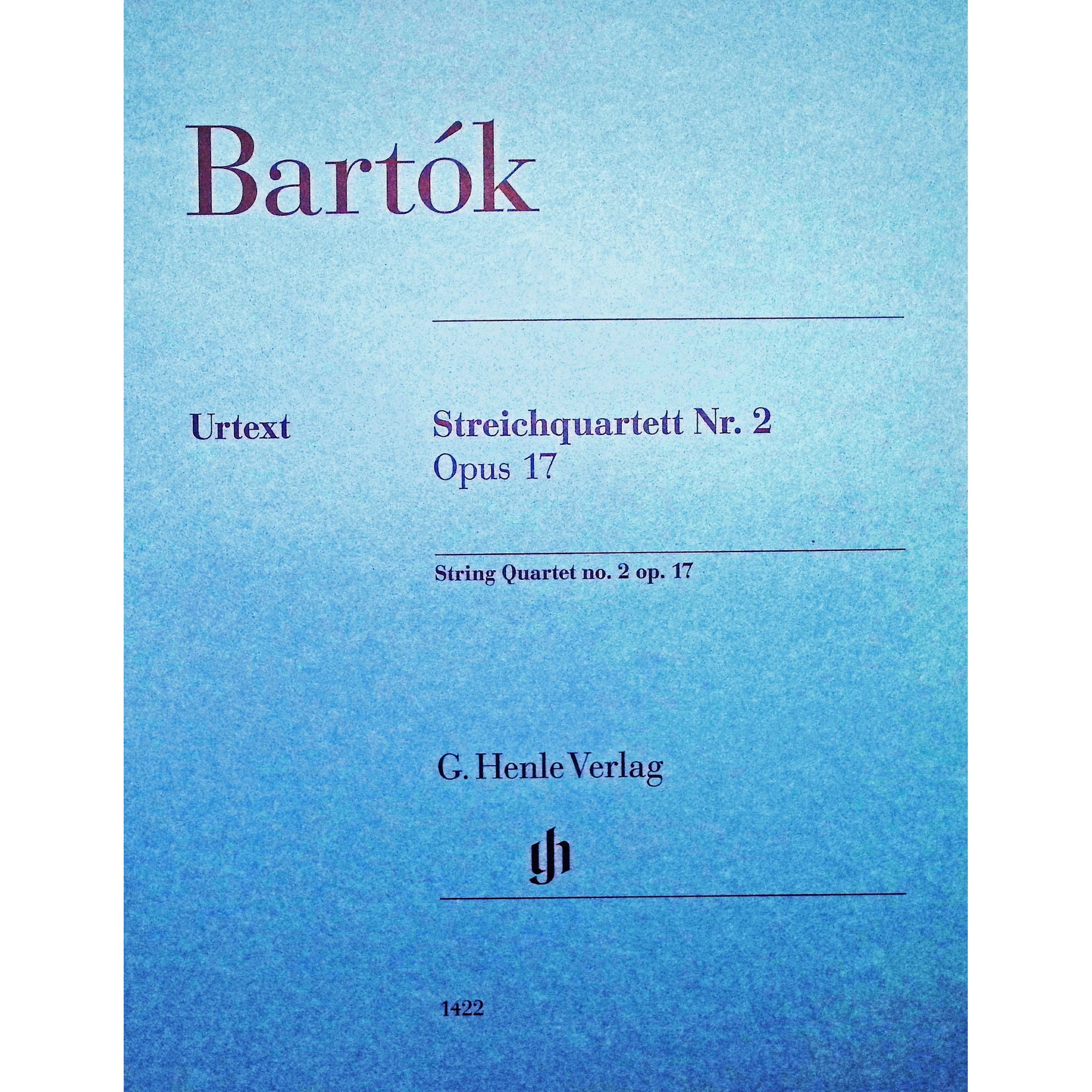 Bartok, Bela - String Quartet no. 2 op. 17 - Edited by Somfai - G. Henle Verlag