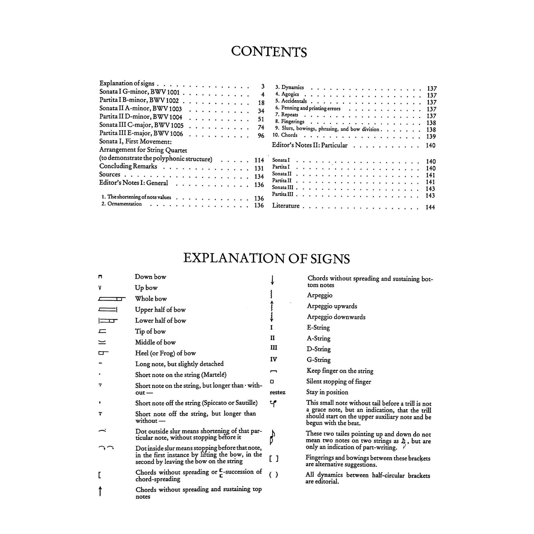 Bach, JS - 6 Sonatas and Partitas with Urtext, BWV 1001-1006 - Solo Violin - edited by Max Rostal - Edition Peters