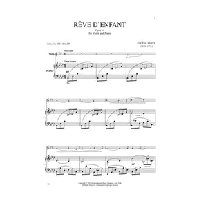 Ysaye, Eugene - Reve D'Enfant Opus 14 - Violin and Piano - Edited by Kaler - International Music Co.