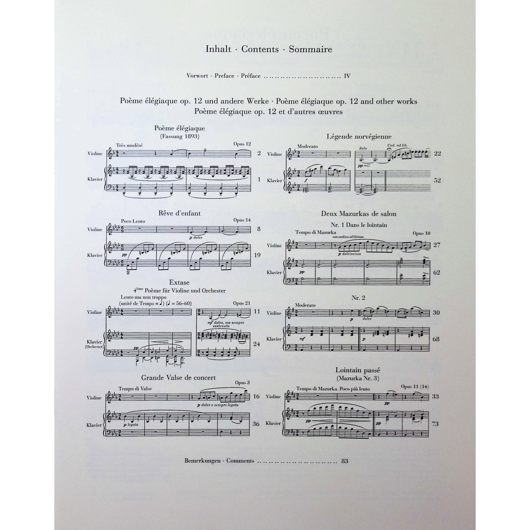 Ysaye, Eugene - Poeme elegiaque op. 12 and other Works for Violin and Piano - Edited by Iwazumi - G. Henle Verlag