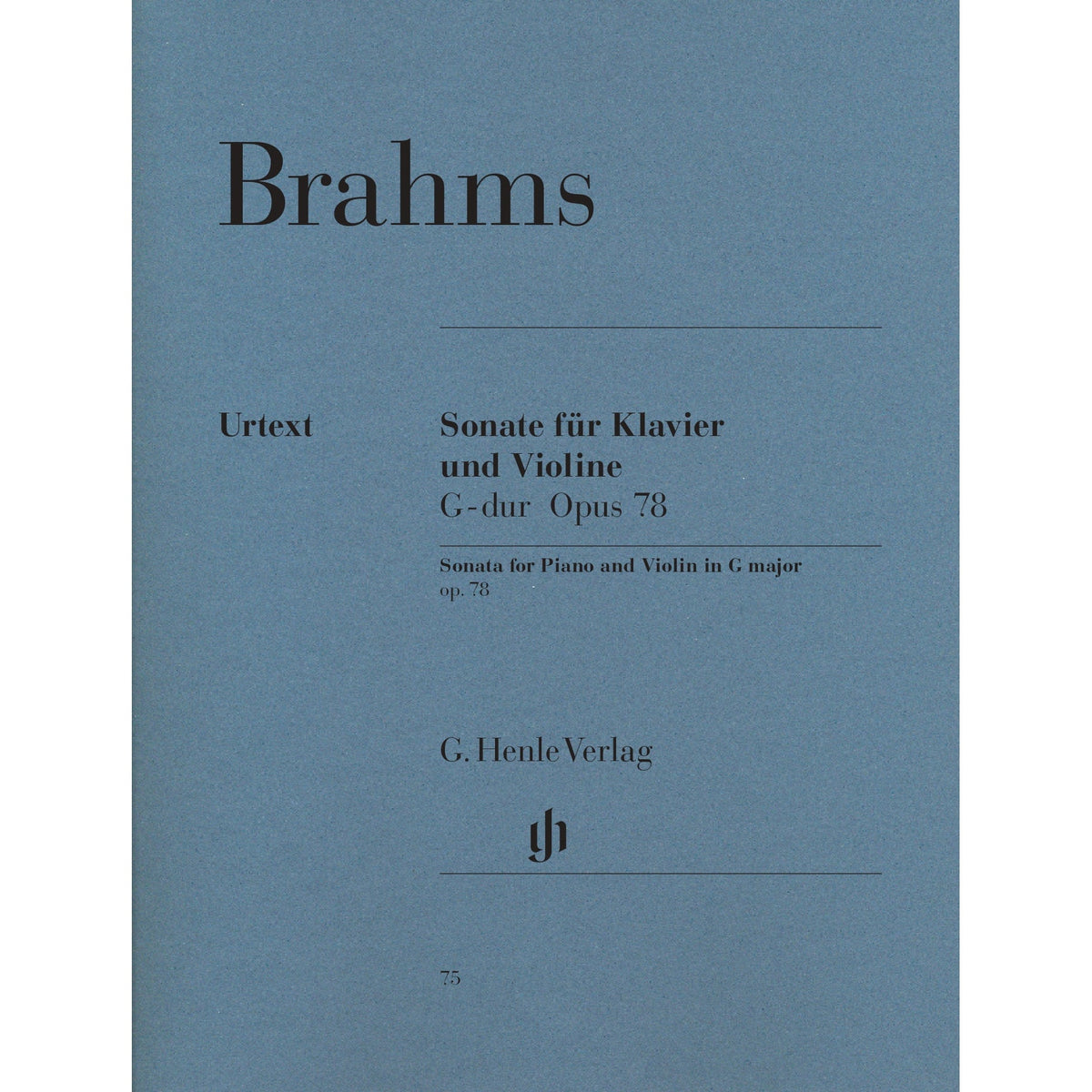 Brahms, Johannes - Sonata in G major op. 78 for Piano and Violin - Edited by Wiechart - G. Henle Verlag
