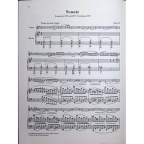 Brahms, Johannes - Sonata in G major op. 78 for Piano and Violin - Edited by Wiechart - G. Henle Verlag