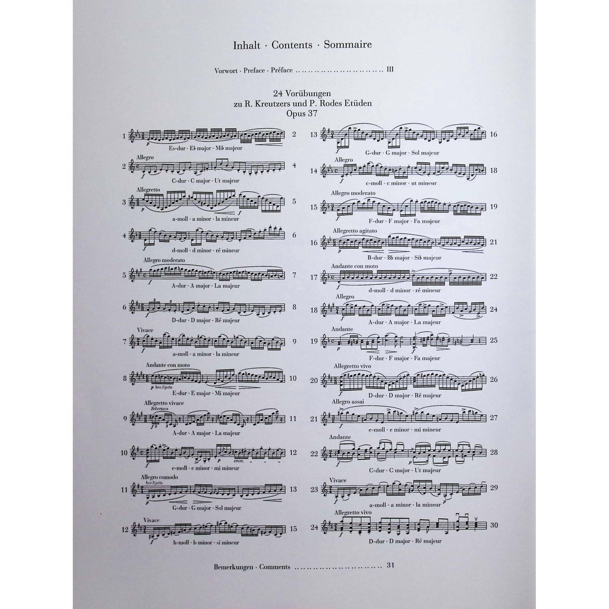 Dont, Jakob - 24 Preparatory Exercises for Violin solo - Edited by - Rahmer - G. Henle Verlag