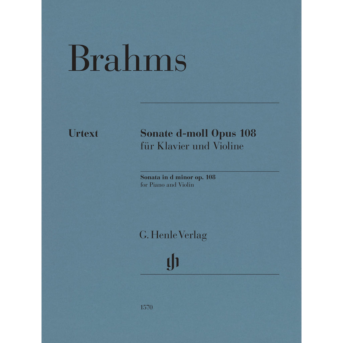 Brahms, Johannes - Sonata in d minor op. 108 for Piano and Violin - Edited by Wiechart - G. Henle Verlag