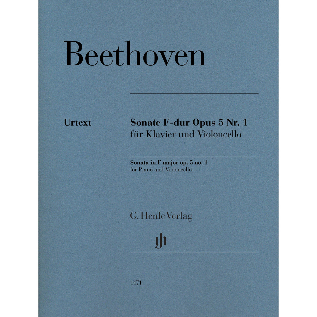 Beethoven, van Ludwig - Sonata in F major op. 1 for Piano and Violoncello - Edited by Dufner - G. Henle Verlag