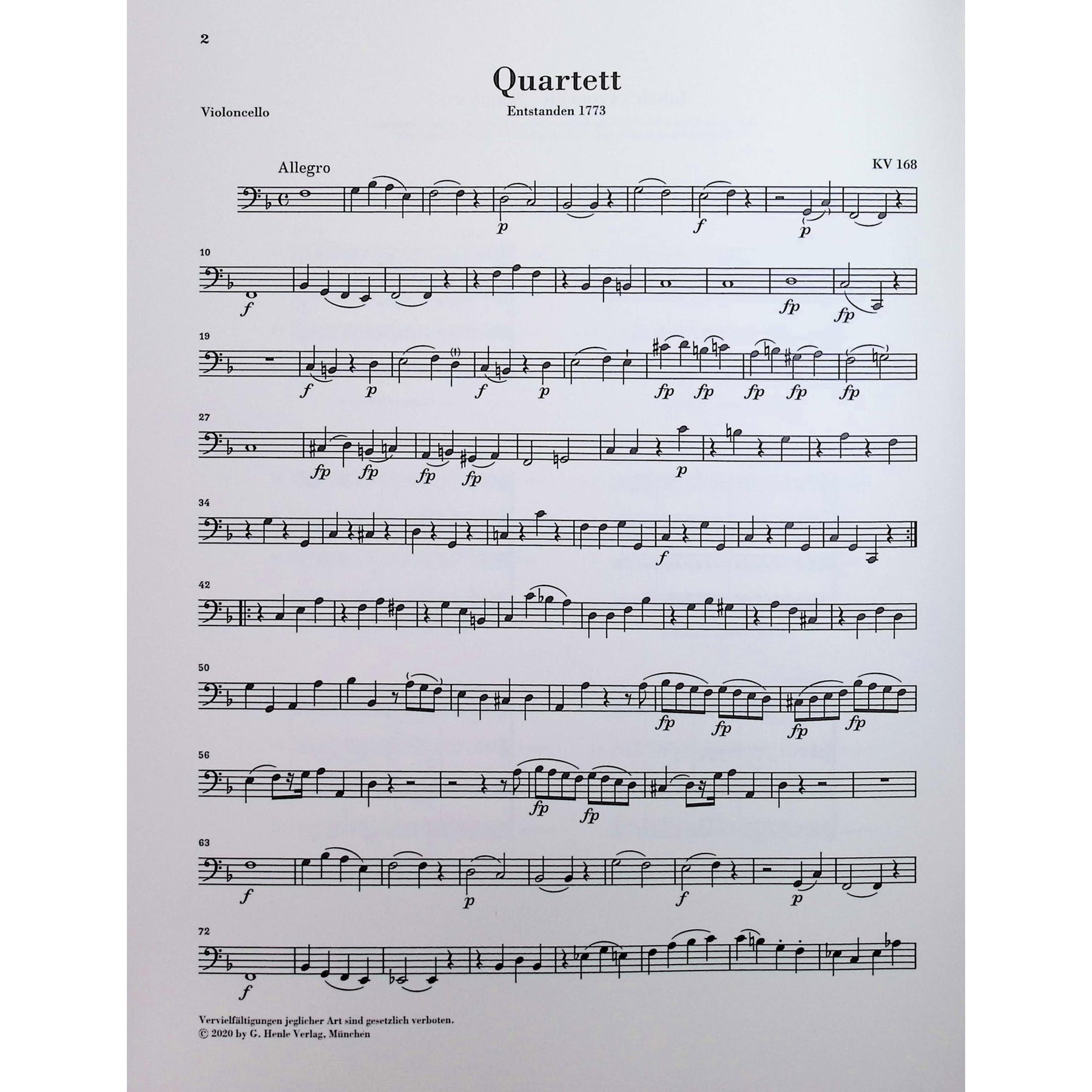 Mozart, Wolfgang - String Quartet Volume II - Edited by Seiffert - G. Henle Verlag