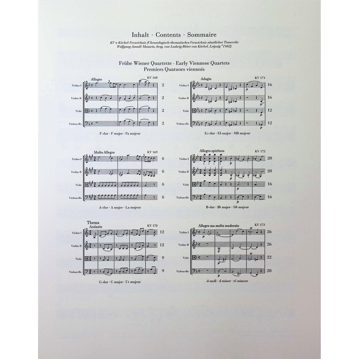 Mozart, Wolfgang - String Quartet Volume II - Edited by Seiffert - G. Henle Verlag