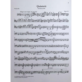 Brahms, Johannes - String Quintet no. 2 - Edited by Kirsch - G. Henle Verlag