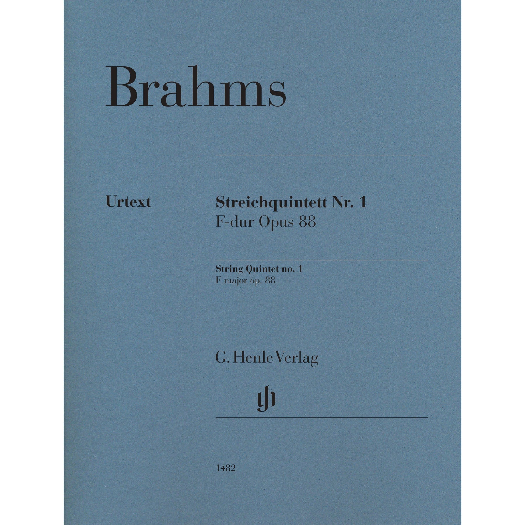 Brahms, Johannes - String Quintet no. 1 - Edited by Kirsch - G. Henle Verlag